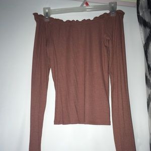 Tight strapless long sleeved shirt